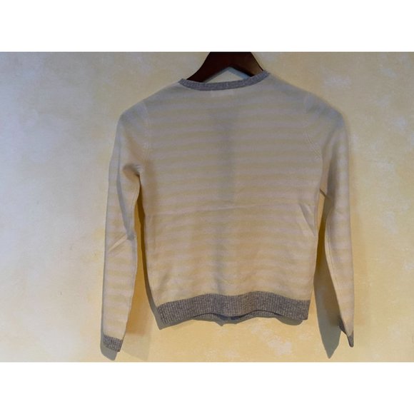 Girls Size 10Y Nicholas & Bears Yellow Stripe 100% Cashmere Cardigan Sweater - Picture 4 of 5